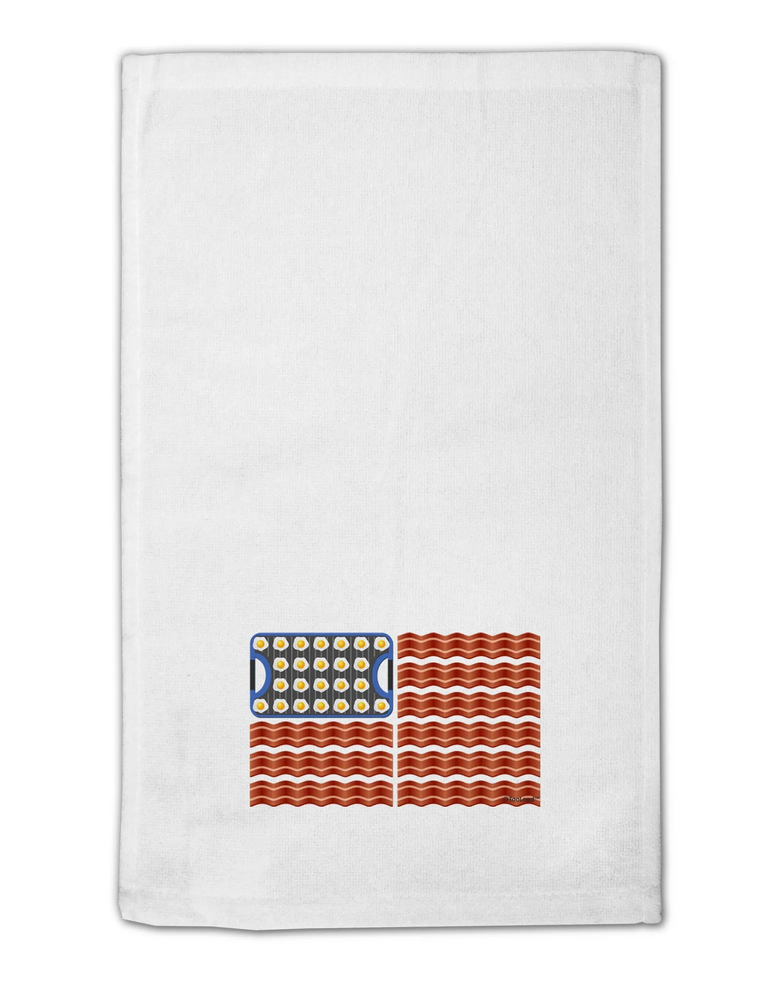 American Breakfast Flag - Bacon and Eggs 11&#x22;x18&#x22; Dish Fingertip Towel