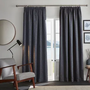 Ardely Blackout Pencil Pleat Curtains - Indigo