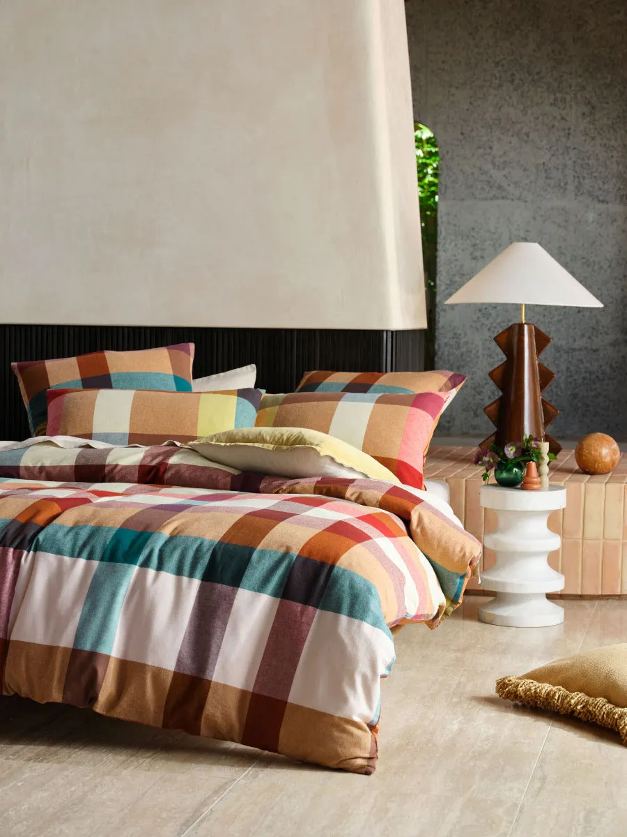LINEN HOUSE EASTWOOD QUILT COVER SET - PECAN